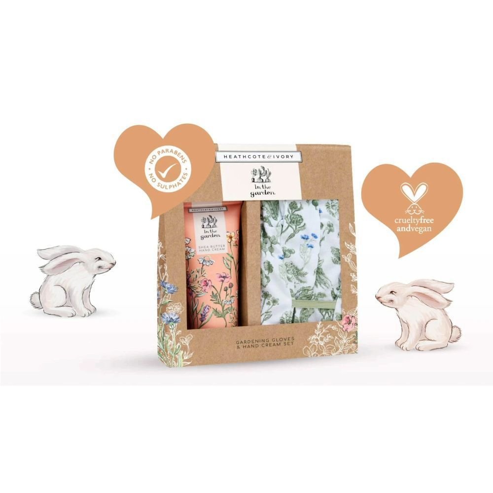 Heathcote & Ivory In The Garden Gardening Gloves & Hand Cream Gift Set - Old Railway Line Garden Centre