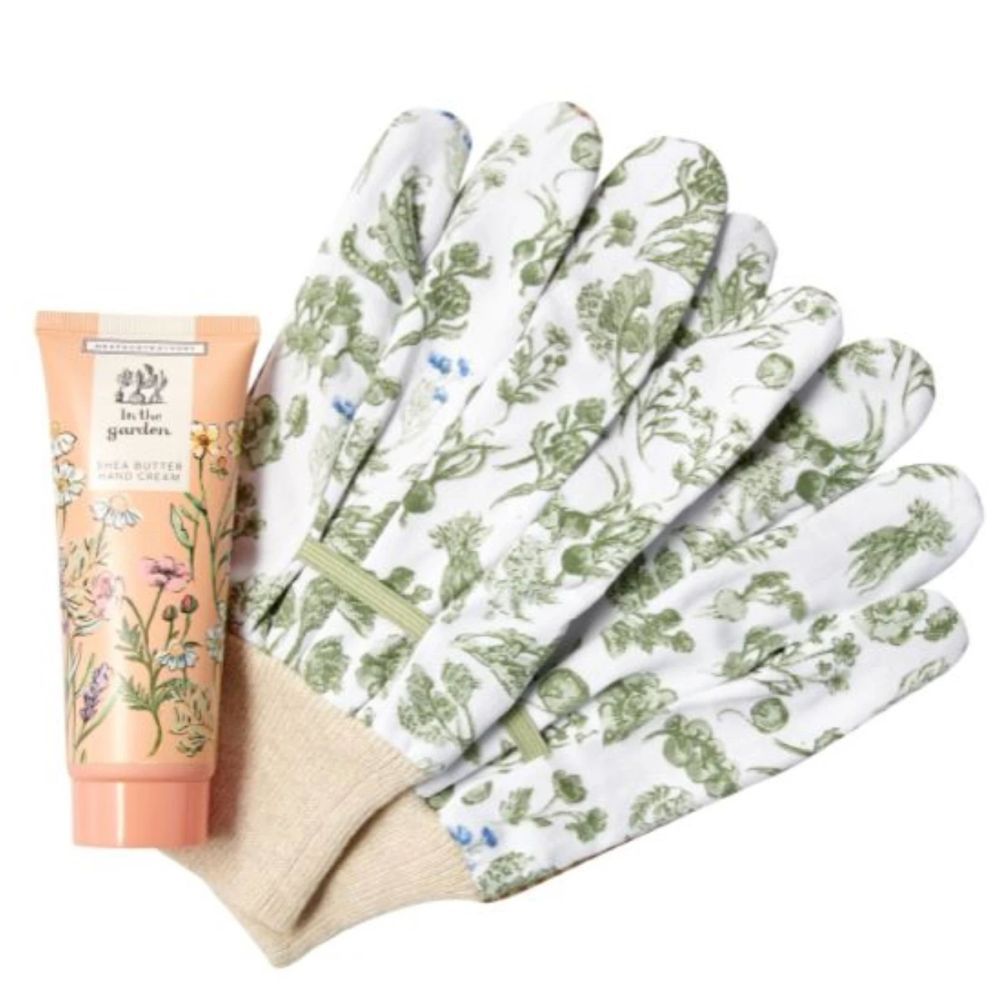 Heathcote & Ivory In The Garden Gardening Gloves & Hand Cream Gift Set - Old Railway Line Garden Centre