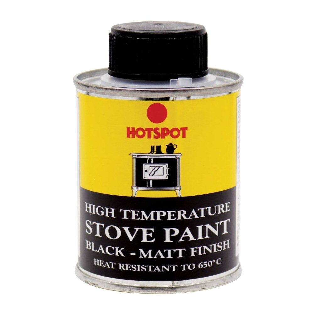 Hotspot 100ml Matt Black Stove Paint - Old Railway Line Garden Centre