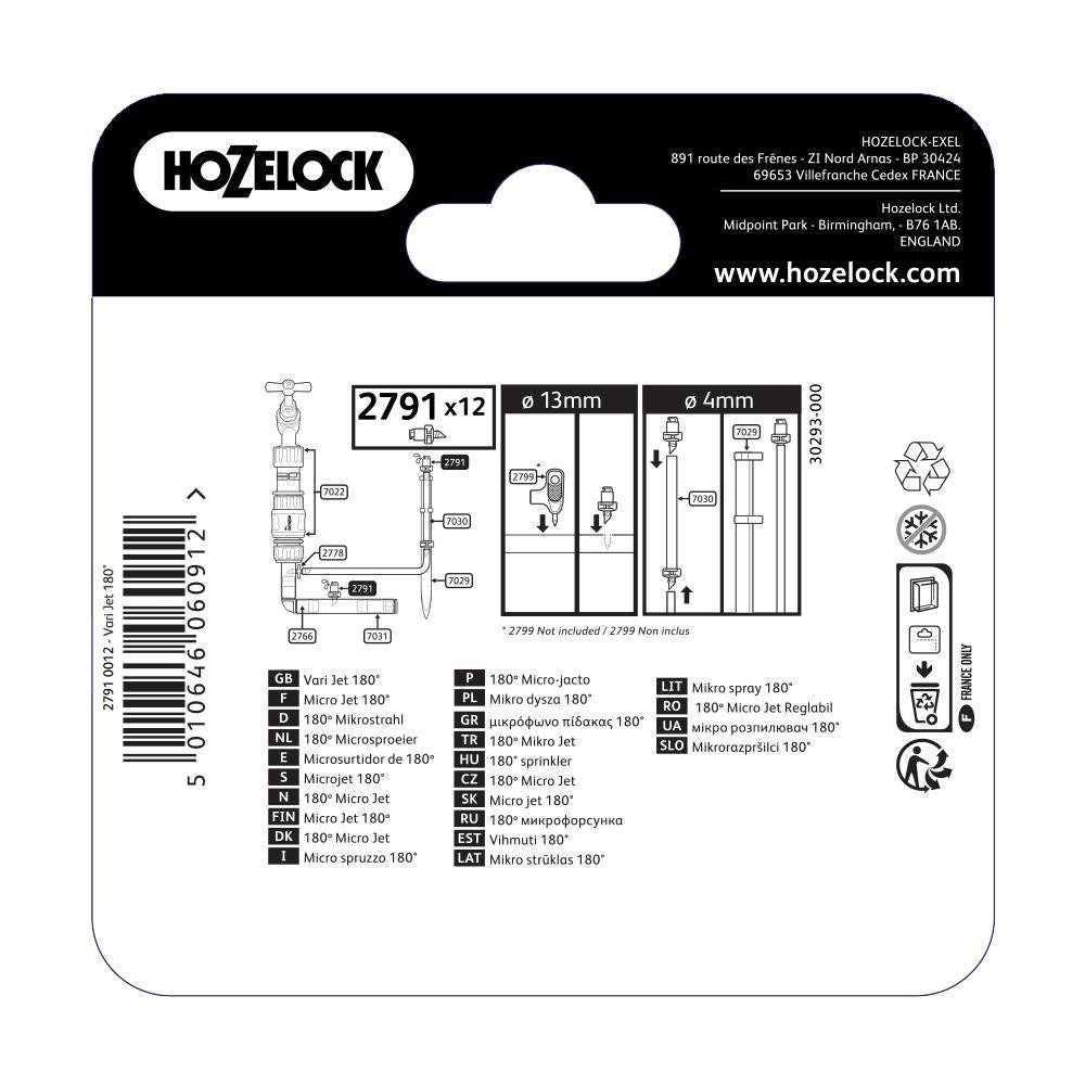 Hozelock 180 Degree Micro Sprinkler (Pack of 12) 2791 - Old Railway Line Garden Centre
