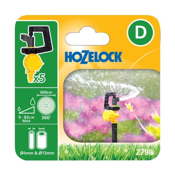 Hozelock 360? Vari Rotor Spray Adjustable Sprinkler (Pack of 5) - Old Railway Line Garden Centre