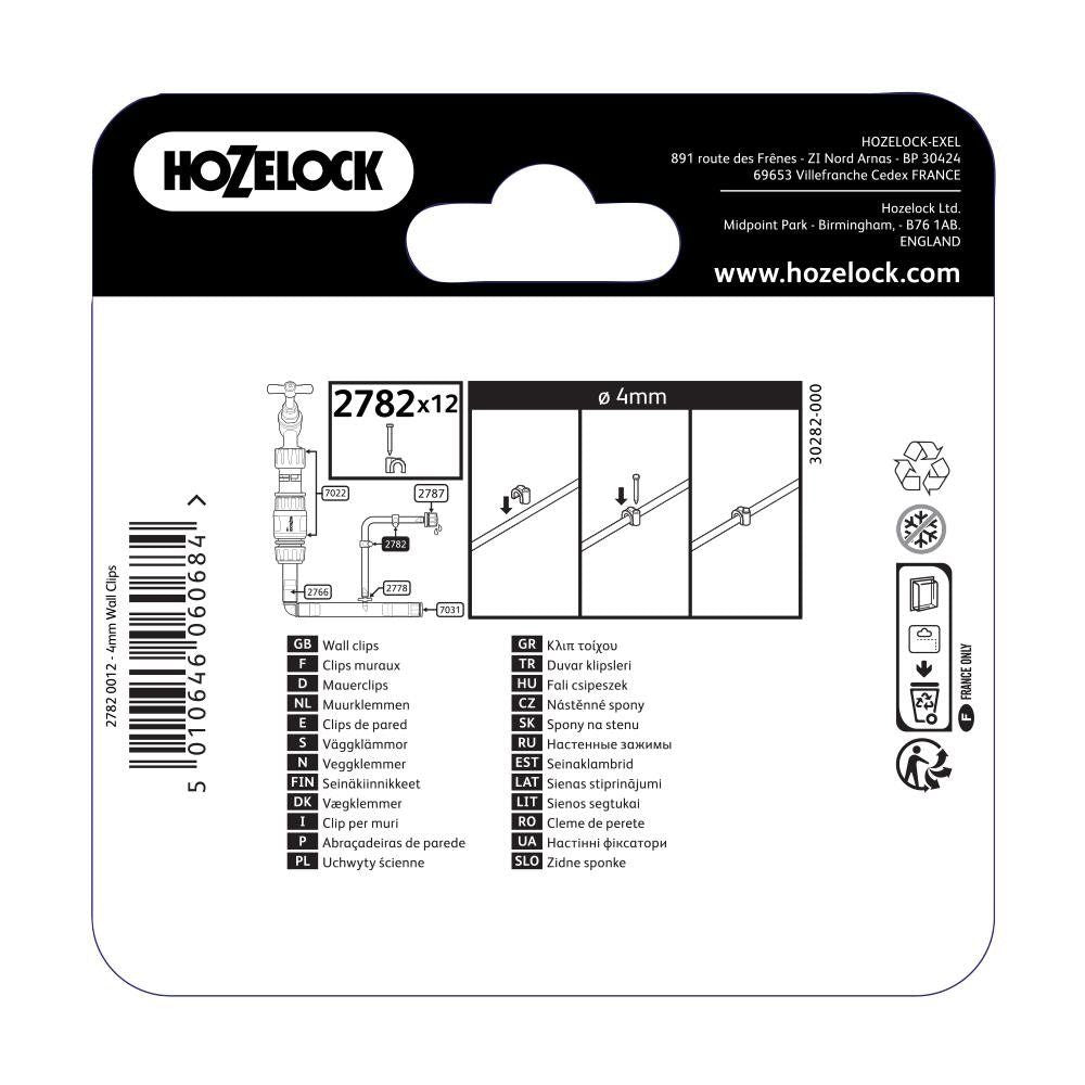 Hozelock 4mm Wall Clips (Pack of 10) 2782 - Old Railway Line Garden Centre