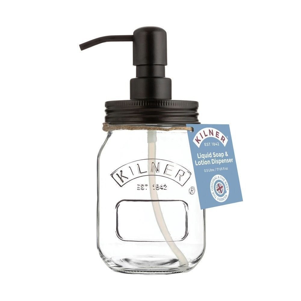 Kilner 0.5 Litre Liquid Soap & Lotion Pump Dispenser - Old Railway Line Garden Centre