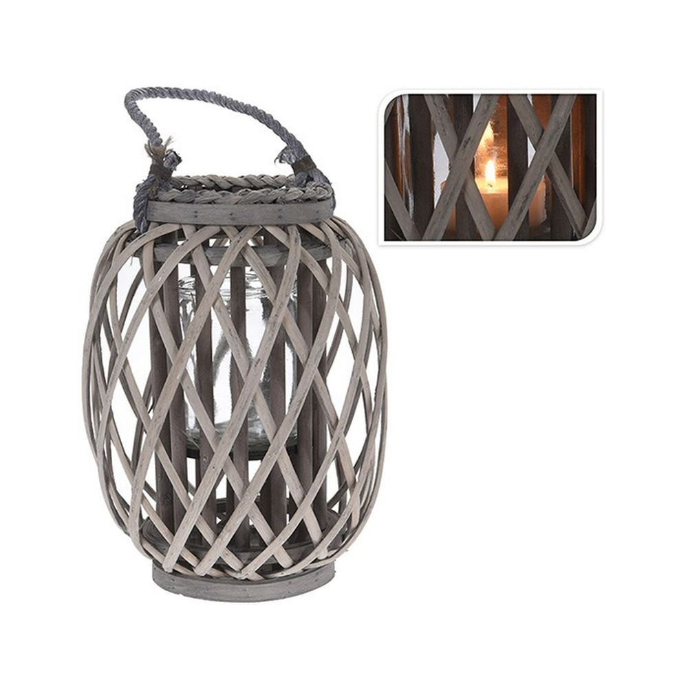 Koopman 30cm Split Willow Lantern - Old Railway Line Garden Centre