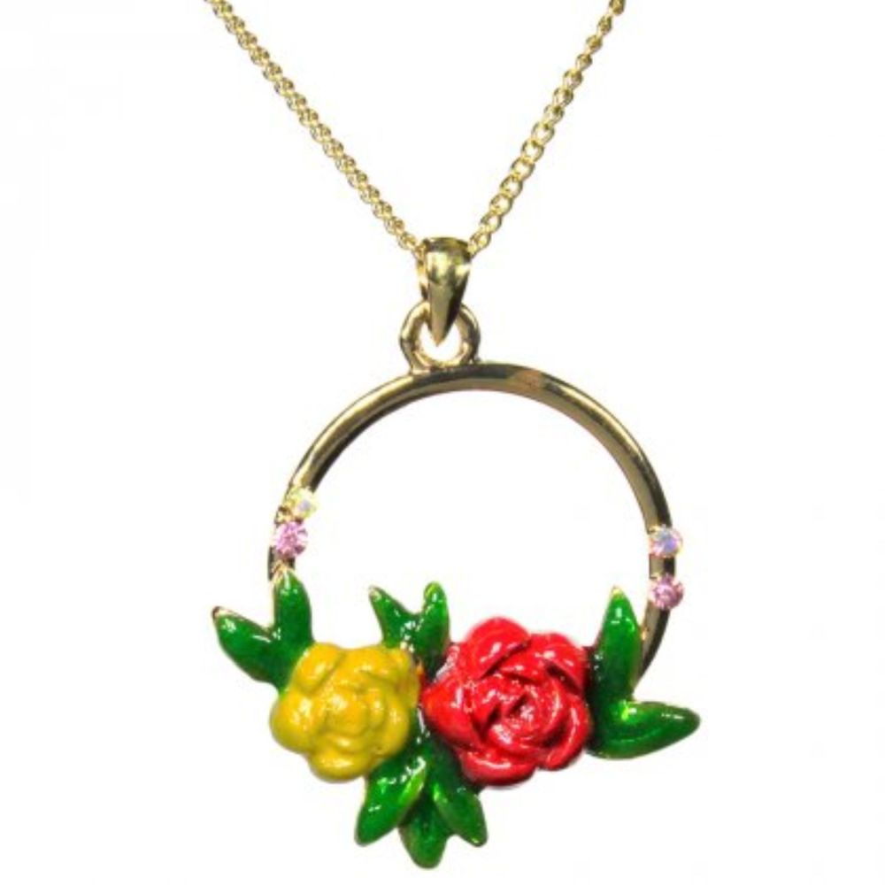 Lila Jewellery 30mm Roses Pendant - Old Railway Line Garden Centre