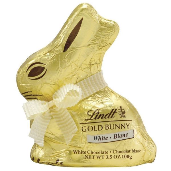 Lindt 100g White Chocolate Gold Bunny - Old Railway Line Garden Centre