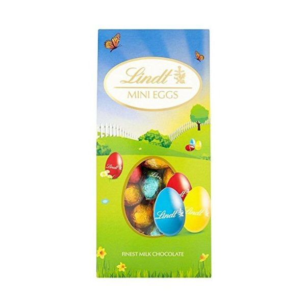 Lindt 155g Solid Mini Milk Chocolate Egg Canister - Old Railway Line Garden Centre