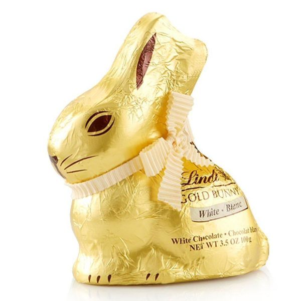 Lindt 200g White Chocolate Gold Bunny - Old Railway Line Garden Centre