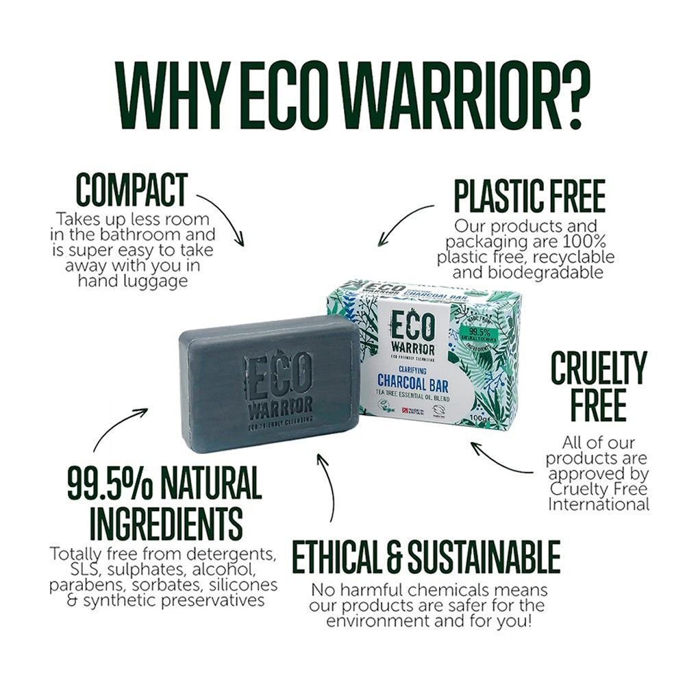 Little Soap Company 100g Charcoal Tea Tree Soap Bar - Old Railway Line Garden Centre