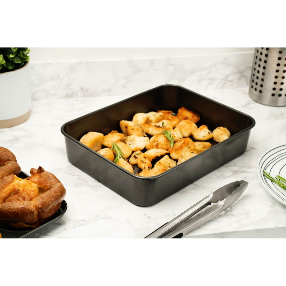 Luxe Bakeware Non - Stick 34cm Roaster Pan - Old Railway Line Garden Centre