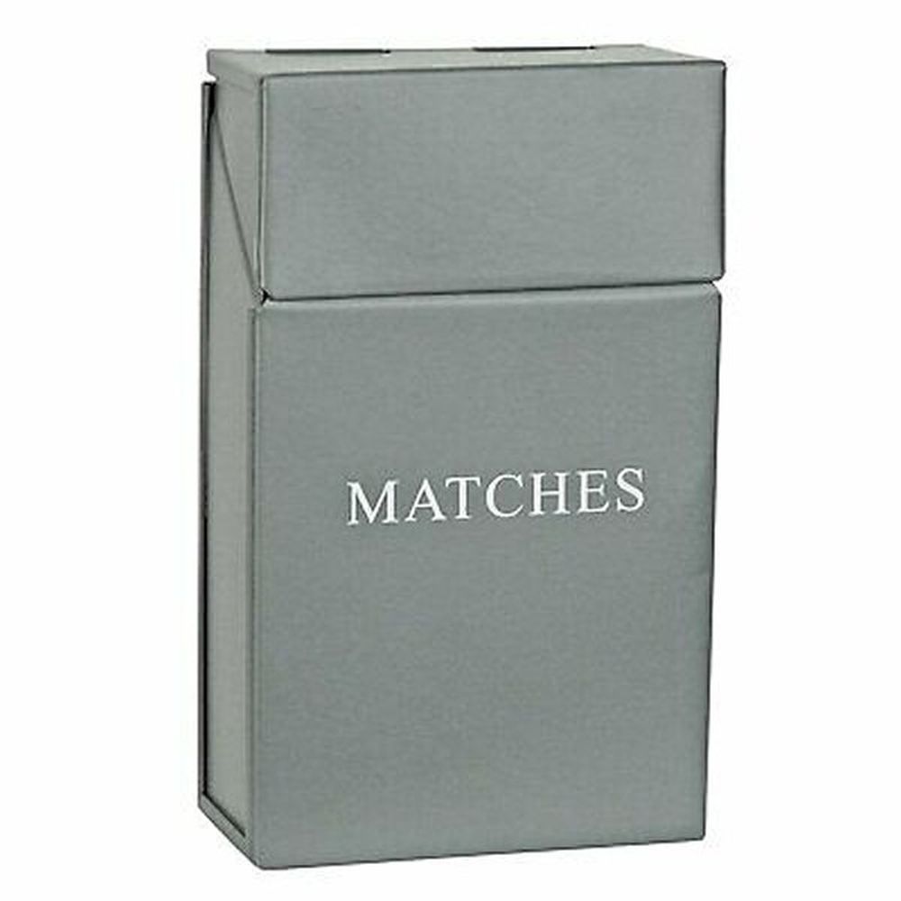 Manor 13cm Grey Metal Match Holder