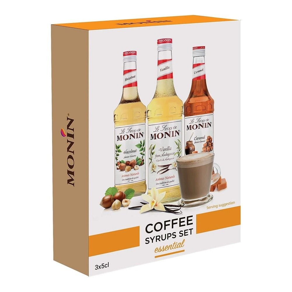 Monin 3 x 5cl Cappuccino Coffee Syrup Set - Old Railway Line Garden Centre