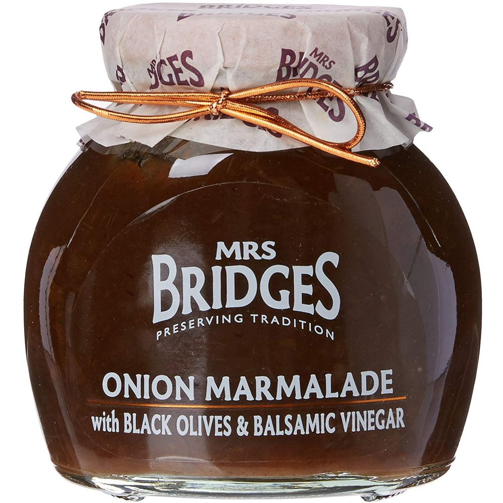 Mrs Bridges 340g Onion Marmalade with Olives & Balsamic Vinegar - Old Railway Line Garden Centre