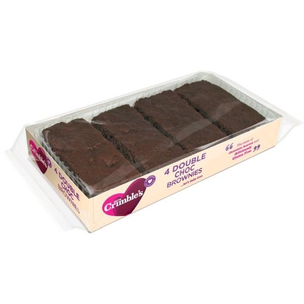 Mrs Crimbles 4 Gluten & Wheat Free Double Chocolate Brownies - Old Railway Line Garden Centre