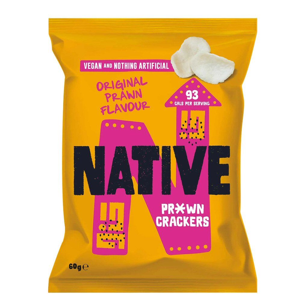 Native Snacks 60g Vegan Prawn Crackers Sharing Bag - Old Railway Line Garden Centre