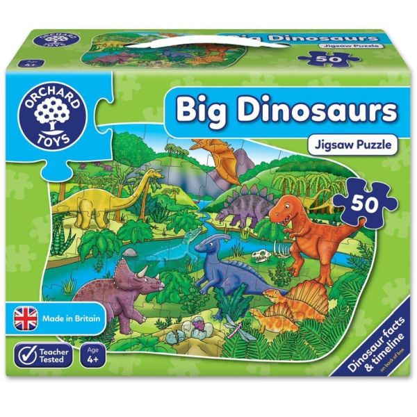 Orchard Toys 50 Piece Big Dinosaurs Jigsasw Puzzle - Old Railway Line Garden Centre