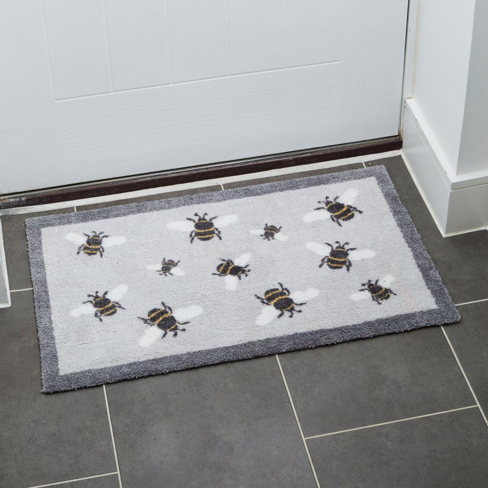 Outside In 75cm Busy Bees Ritzy Rug Doormat - Old Railway Line Garden Centre