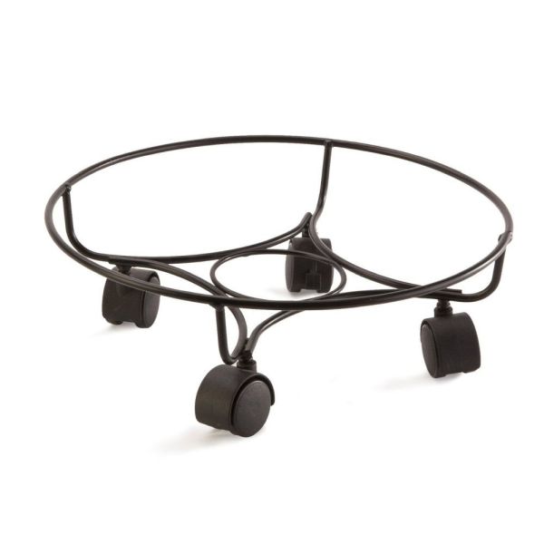 Panacea 13" (33cm) Heavy Duty Black Plant Pot Caddy - Old Railway Line Garden Centre