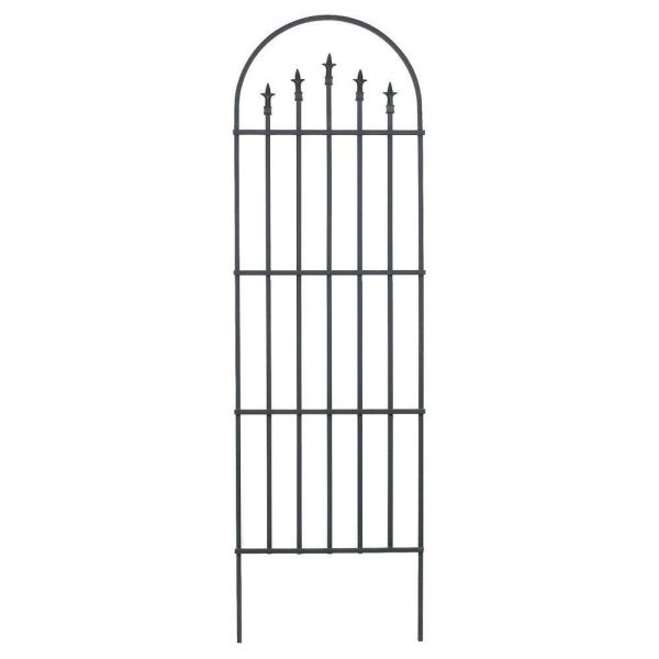 Panacea French Arch Trellis With Finials - Black - Old Railway Line Garden Centre