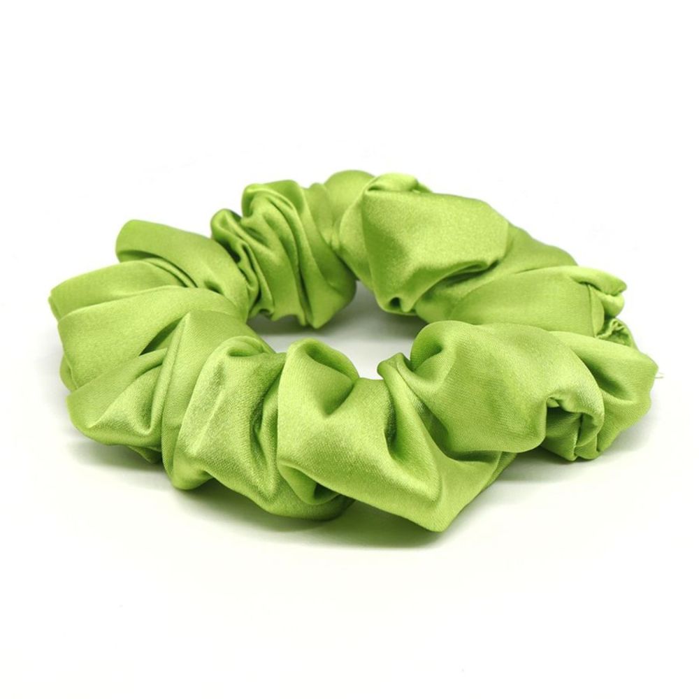 POM Navy and Lime Mix Tropical and Plain Scrunchie Duo - Old Railway Line Garden Centre