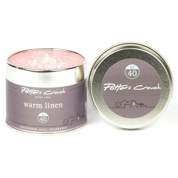 Potters Crouch 250g Warm Linen Scented Candle - Old Railway Line Garden Centre