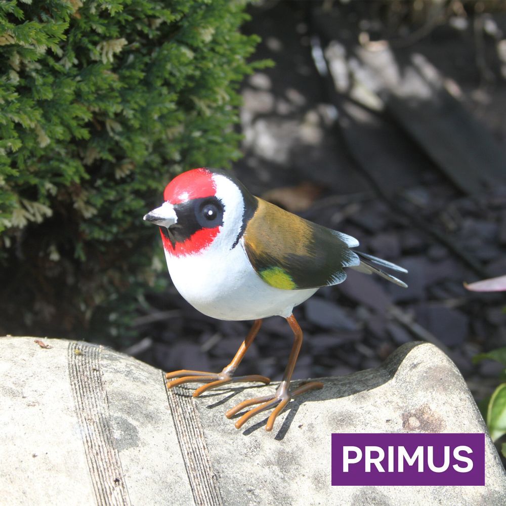 Primus 16cm Large Metal Goldfinch - Old Railway Line Garden Centre