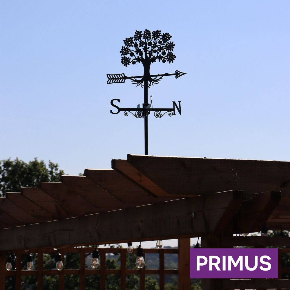 Primus Metal Apple Tree Silhouette Weathervane - Old Railway Line Garden Centre