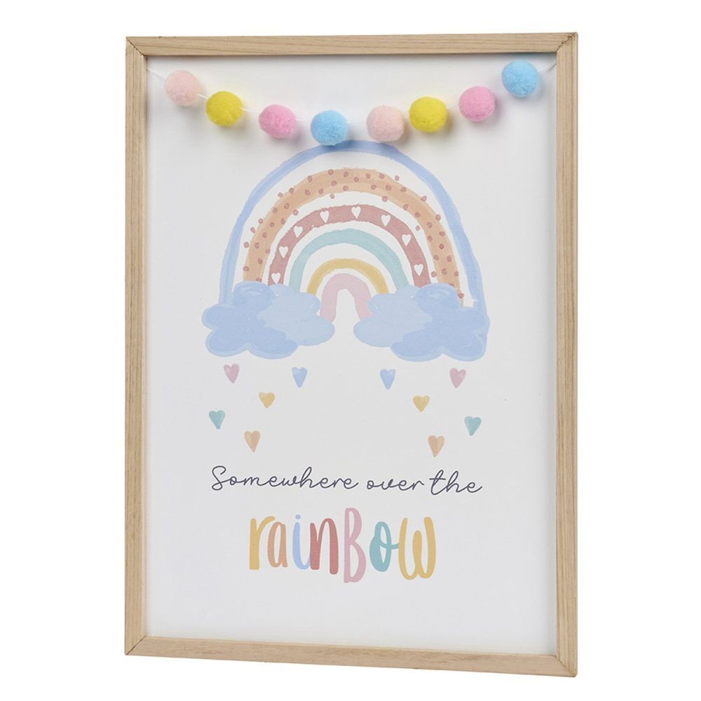Richard Langs 35cm Pom Pom Rainbow Plaque - Old Railway Line Garden Centre