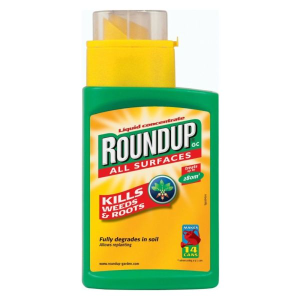 Roundup 280ml All Surface Liquid Concentrate Weedkiller - Old Railway Line Garden Centre