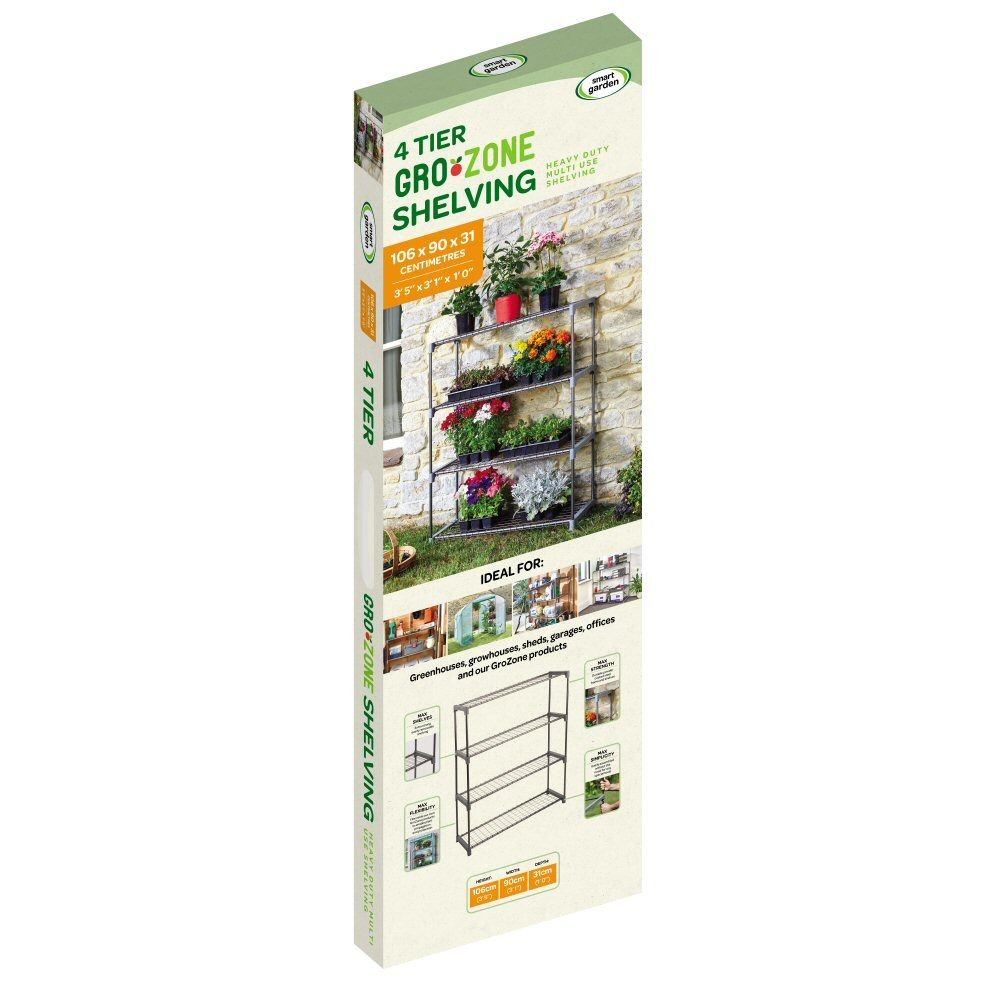 Smart Garden 106cm 4 Tier Grozone Shelving - Old Railway Line Garden Centre
