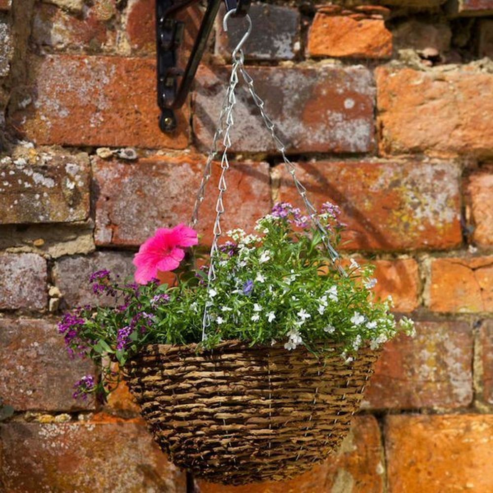 Smart Garden 14" Country Rattan Hanging Basket - Old Railway Line Garden Centre