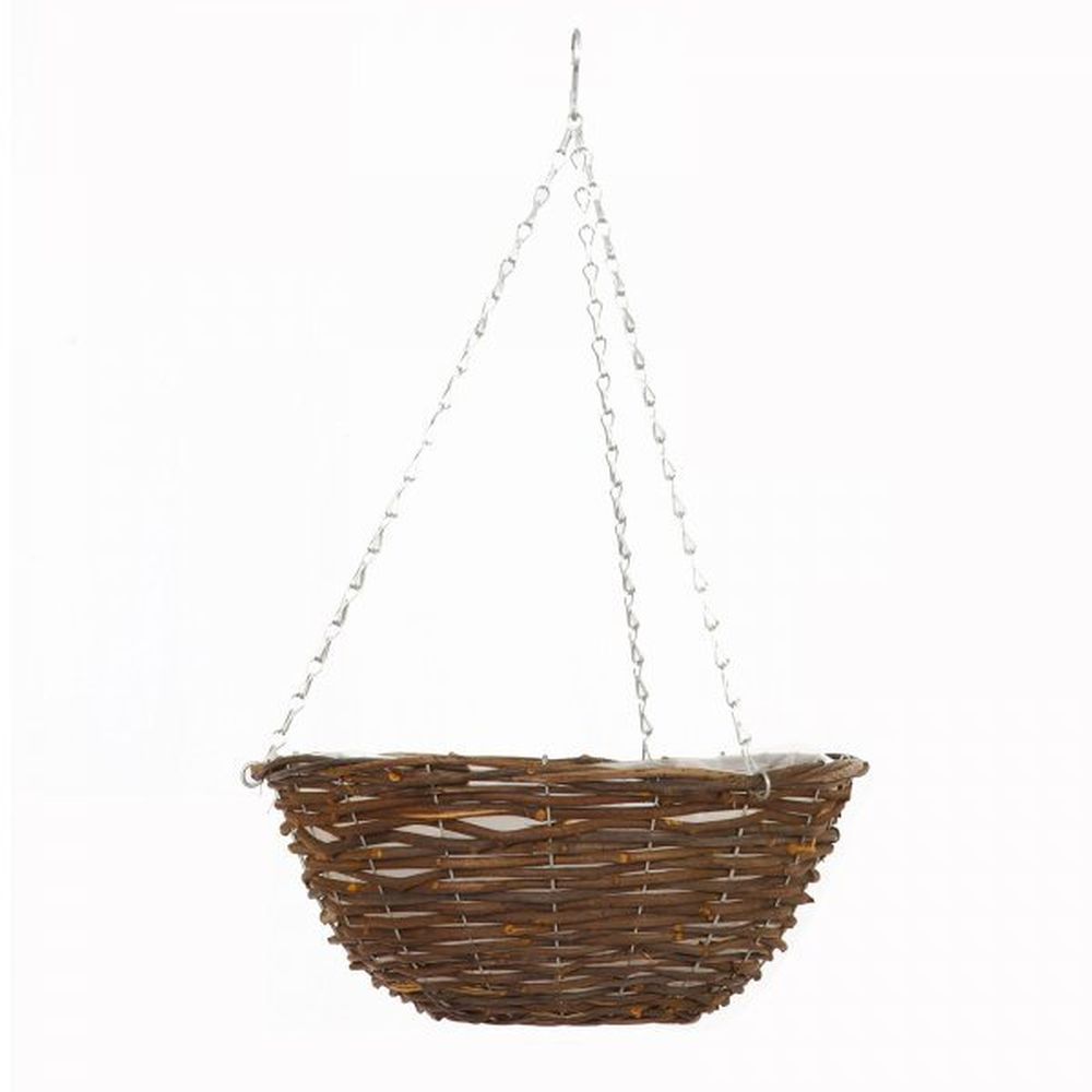 Smart Garden 14" Rattan Hanging Basket - Old Railway Line Garden Centre