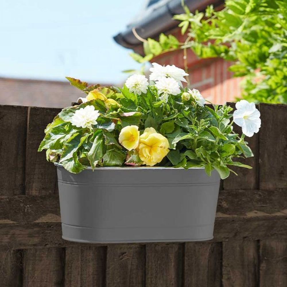 Smart Garden 30cm (12") Slate Fence & Balcony Hanging Planter - Old Railway Line Garden Centre