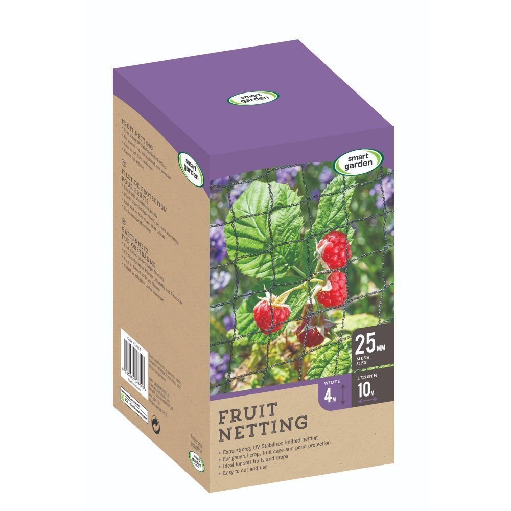 Smart Garden 4 x 10m 25mm Black Mesh Fruit Netting - Old Railway Line Garden Centre