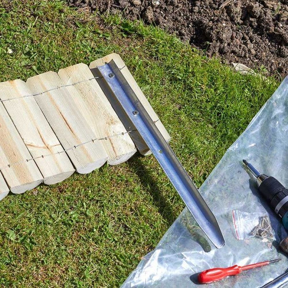 Smart Garden Galvanised Log Roll Stakes - Pack of 3 - Old Railway Line Garden Centre