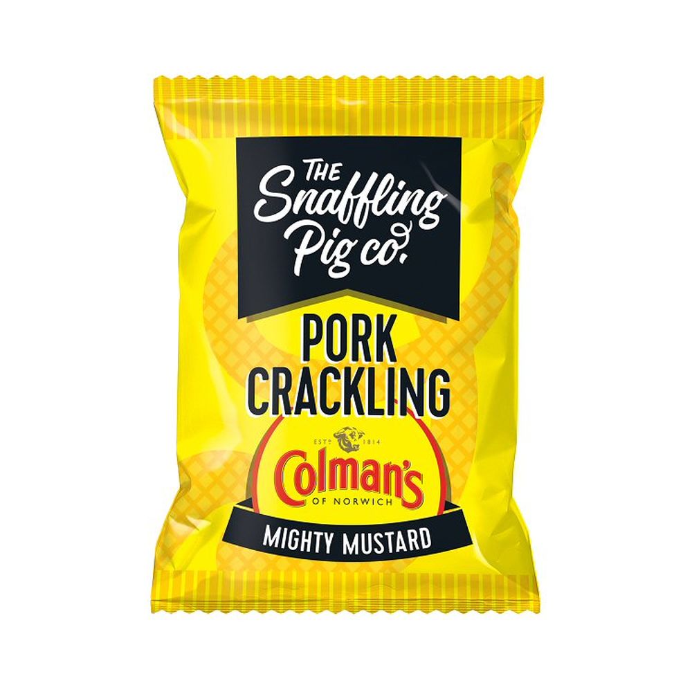 Snaffling Pig Co. 45g Mighty Mustard Pork Crackling - Old Railway Line Garden Centre