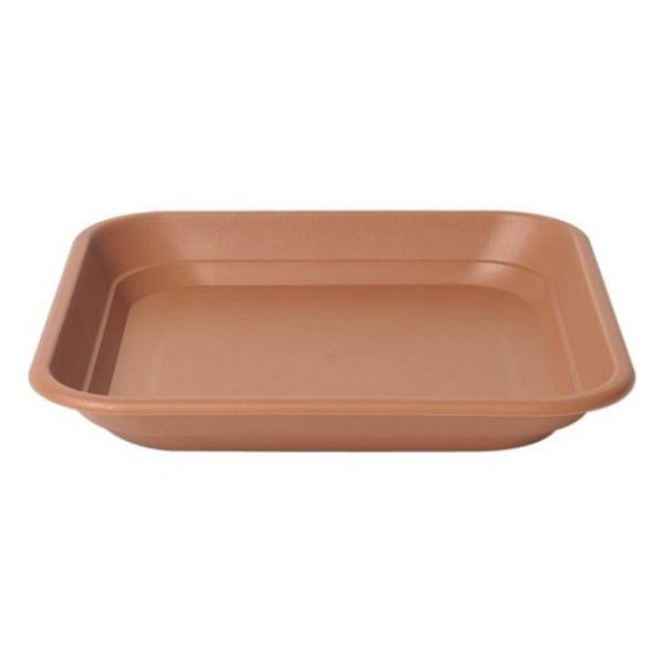 Stewarts 30cm Terracotta Balconniere Plastic Square Tray - Old Railway Line Garden Centre