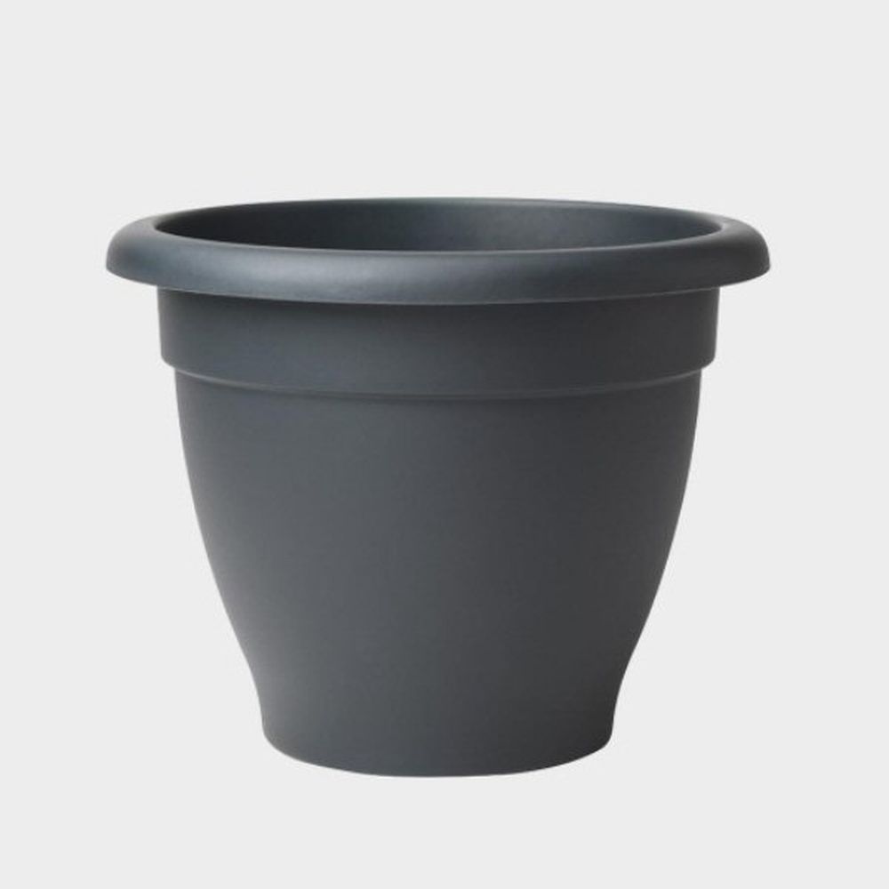 Stewarts 39cm Slate Grey Essentials Plastic Planter - Old Railway Line Garden Centre