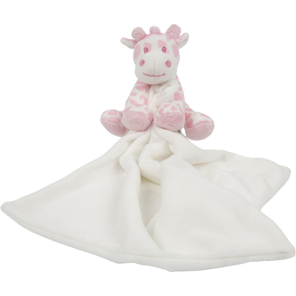 Suki Gifts Pink & White Bing Bing Giraffe Rattle Blankie - Old Railway Line Garden Centre