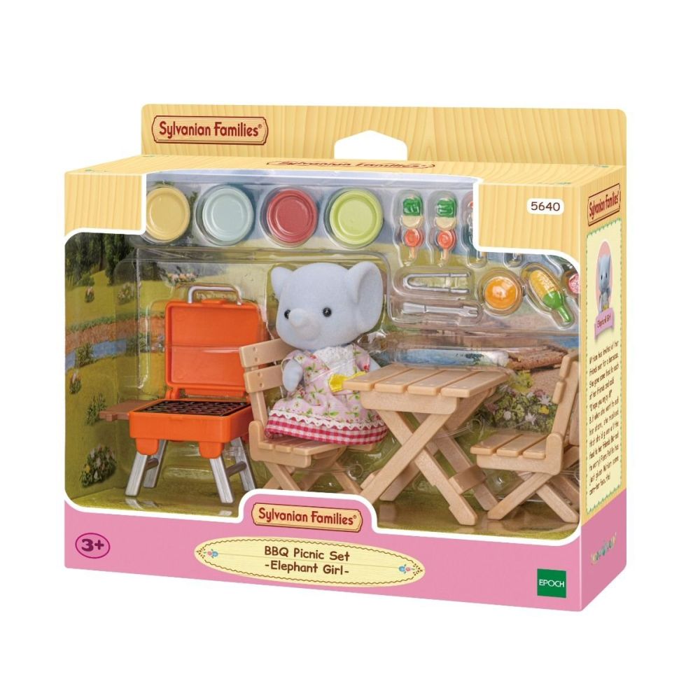 Sylvanian Families BBQ Picnic Set - Elephant Girl - 5640 - Old Railway Line Garden Centre