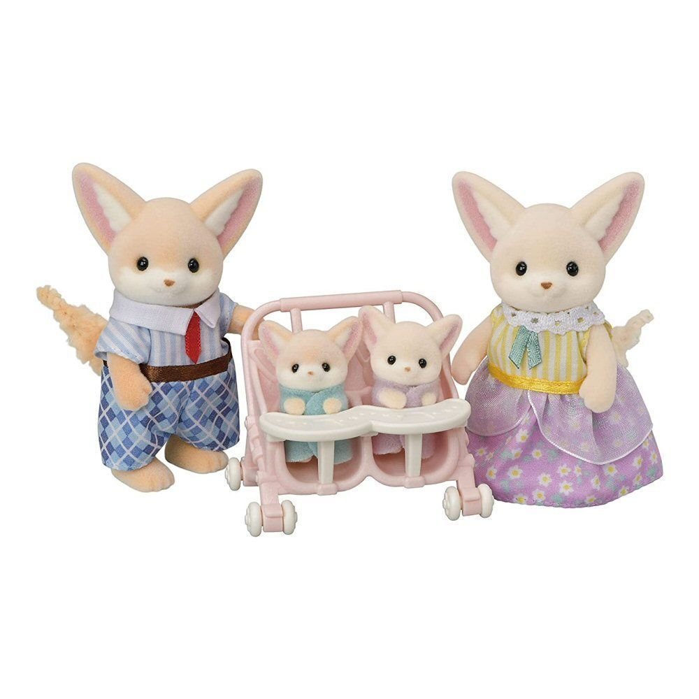Sylvanian Families Fennec Fox Family - 5696 - Old Railway Line Garden Centre