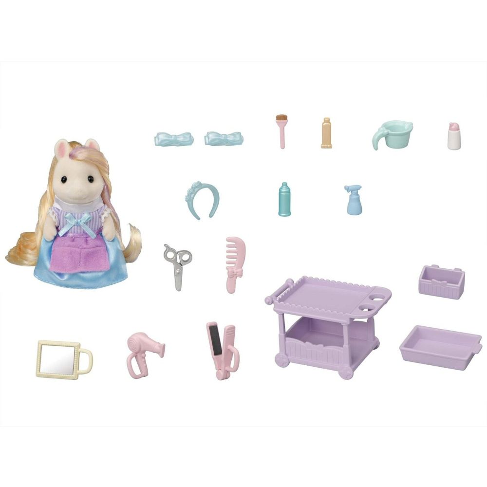 Sylvanian Families Pony's Hair Stylist Set - 5644 - Old Railway Line Garden Centre