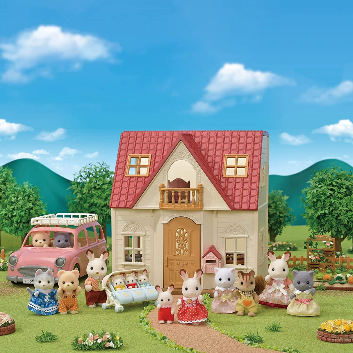 Sylvanian Families Red Roof Cosy Cottage - Old Railway Line Garden Centre