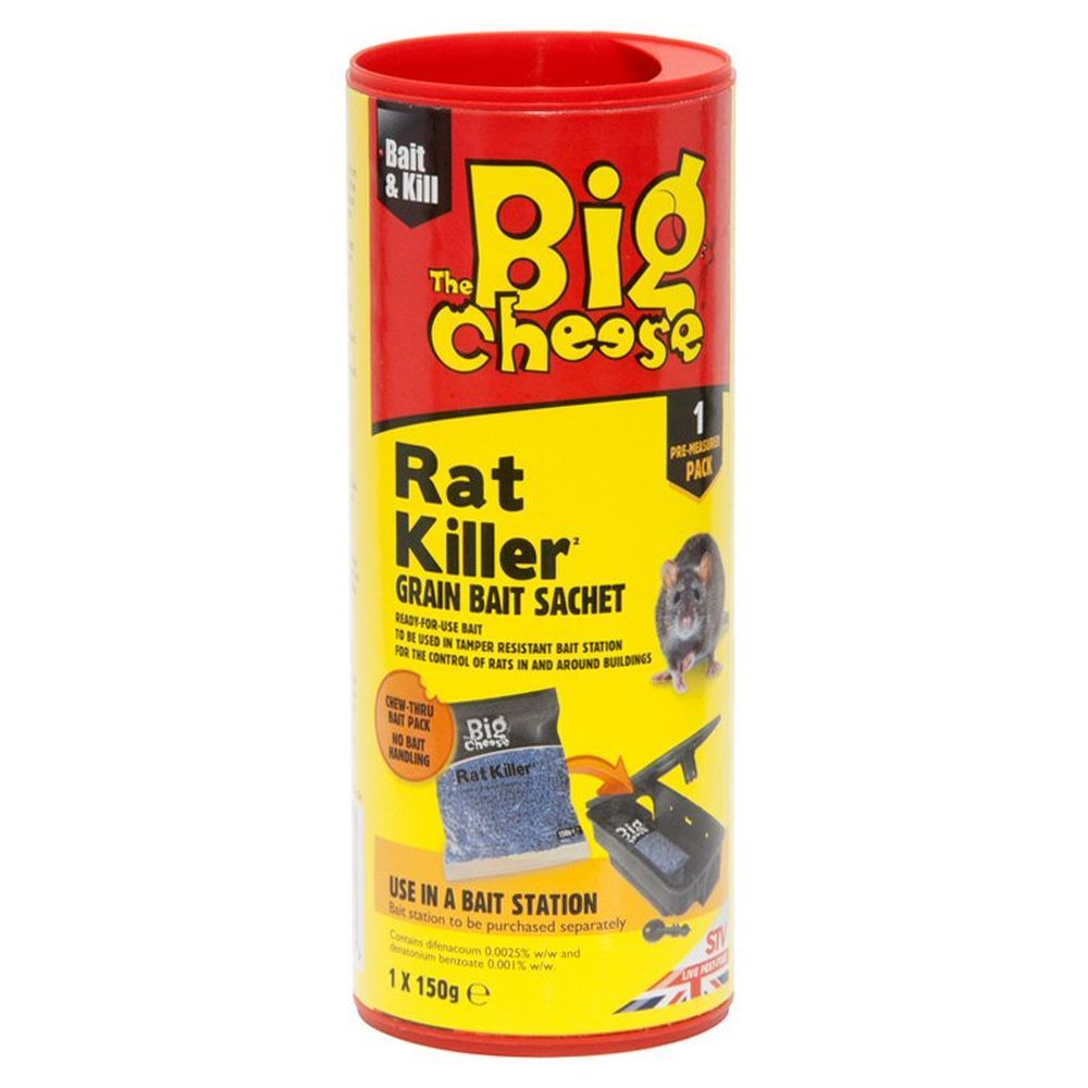 The Big Cheese Rat Killer Grain Bait Sachet - Old Railway Line Garden Centre