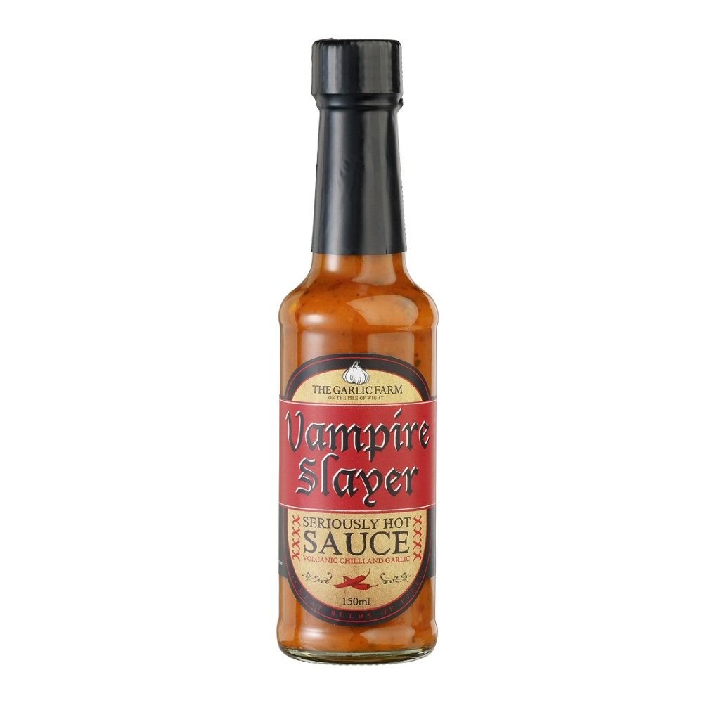 The Garlic Farm 150ml Vampire Slayer Seriously Hot Sauce - Old Railway Line Garden Centre