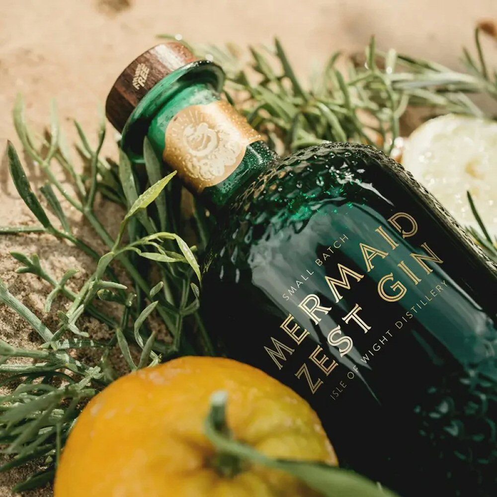 The Isle of White Distillery 70cl Mermaid Zest Gin - Old Railway Line Garden Centre