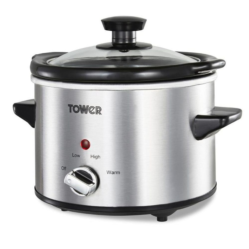 Tower 1.5L Stainless Steel Slow Cooker - Old Railway Line Garden Centre