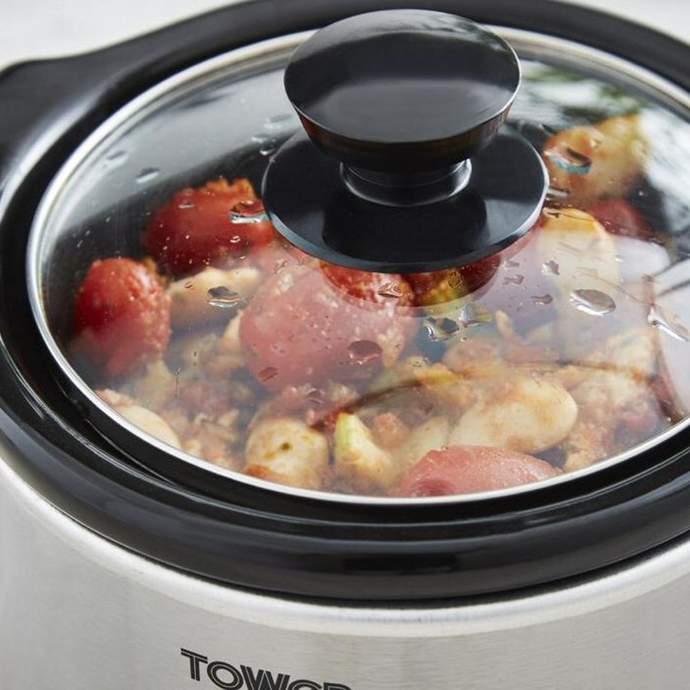 Tower 1.5L Stainless Steel Slow Cooker - Old Railway Line Garden Centre