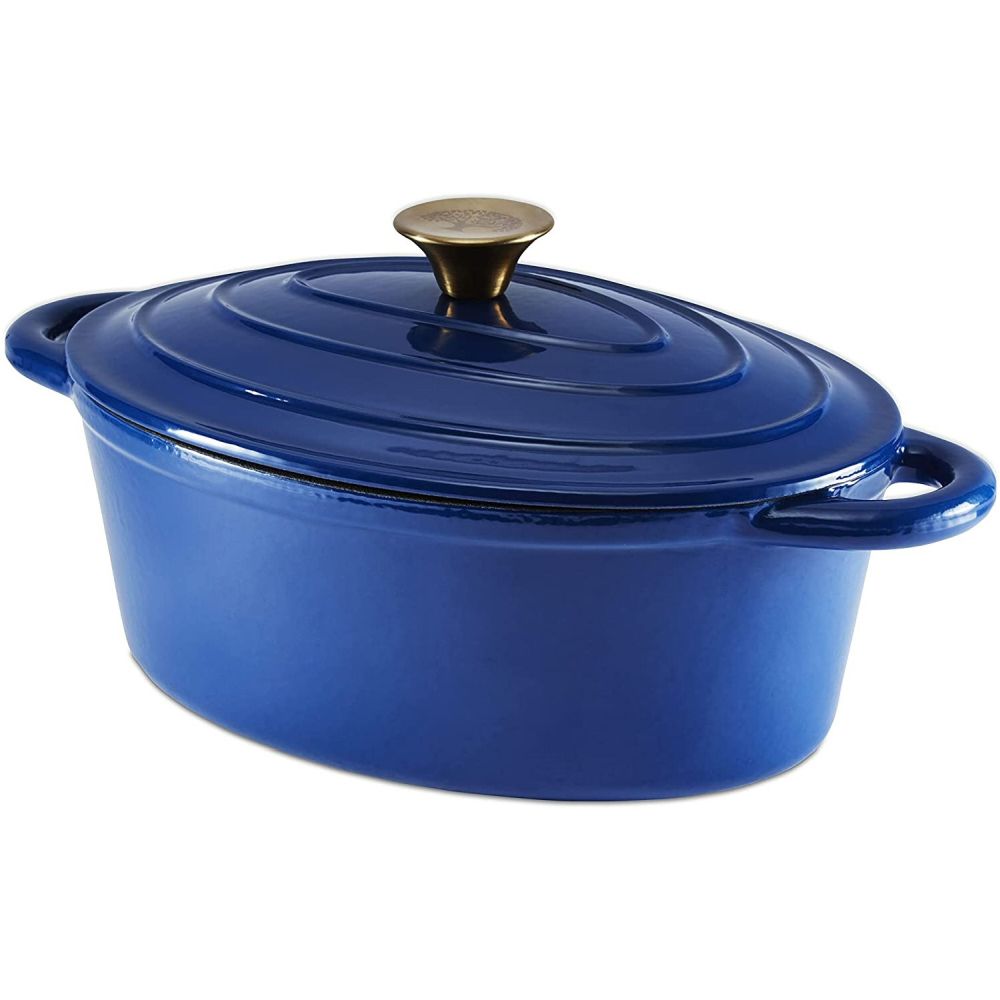 Tower Foundry 29cm Oval Cast Iron Casserole Dish - Old Railway Line Garden Centre