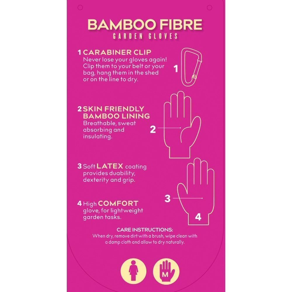 Treadstone ClipGlove Light Blue Bamboo Fibre Gloves - Medium - Old Railway Line Garden Centre